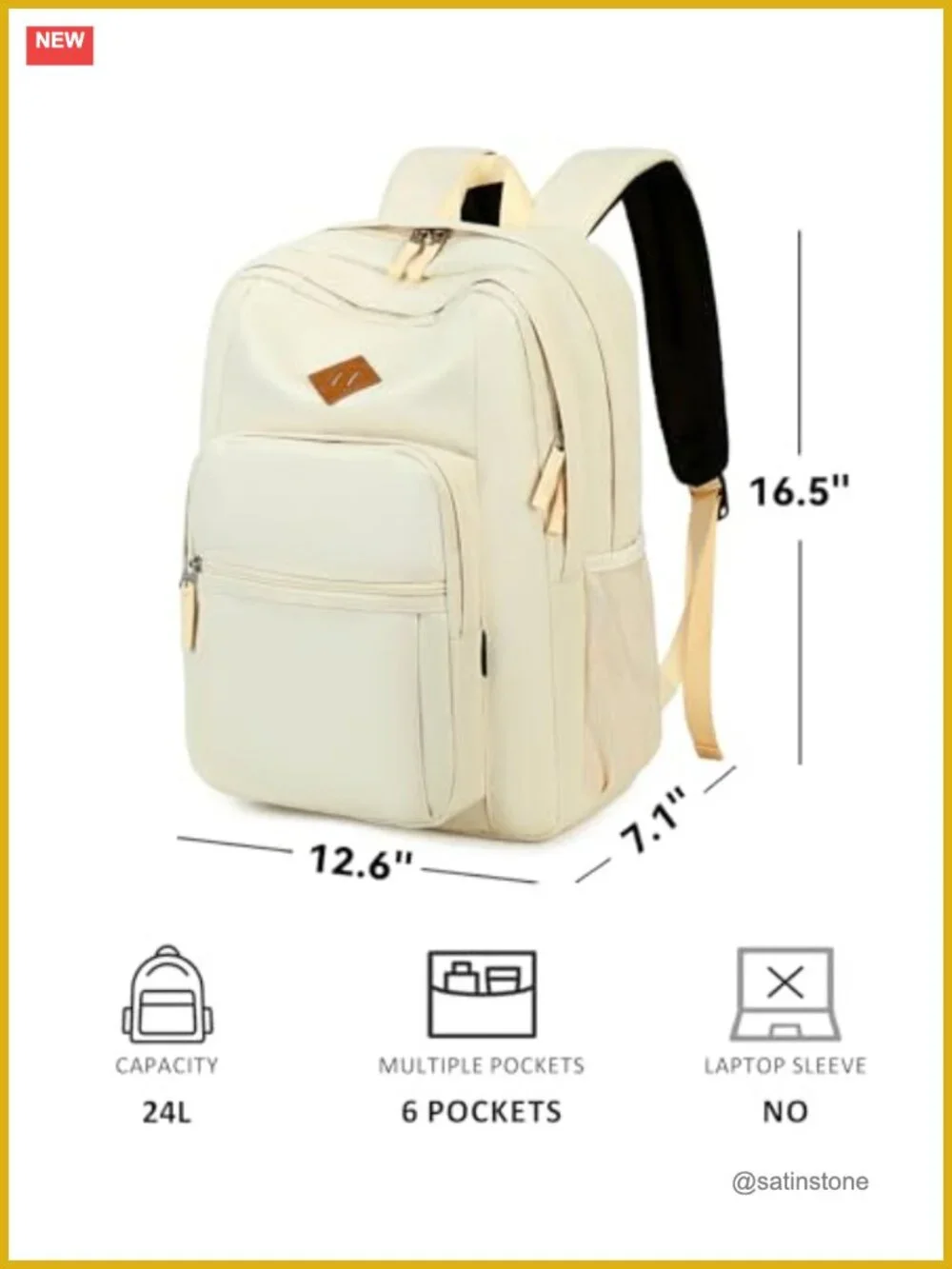Water Resistant Casual Daypack Backpack for Travel Work